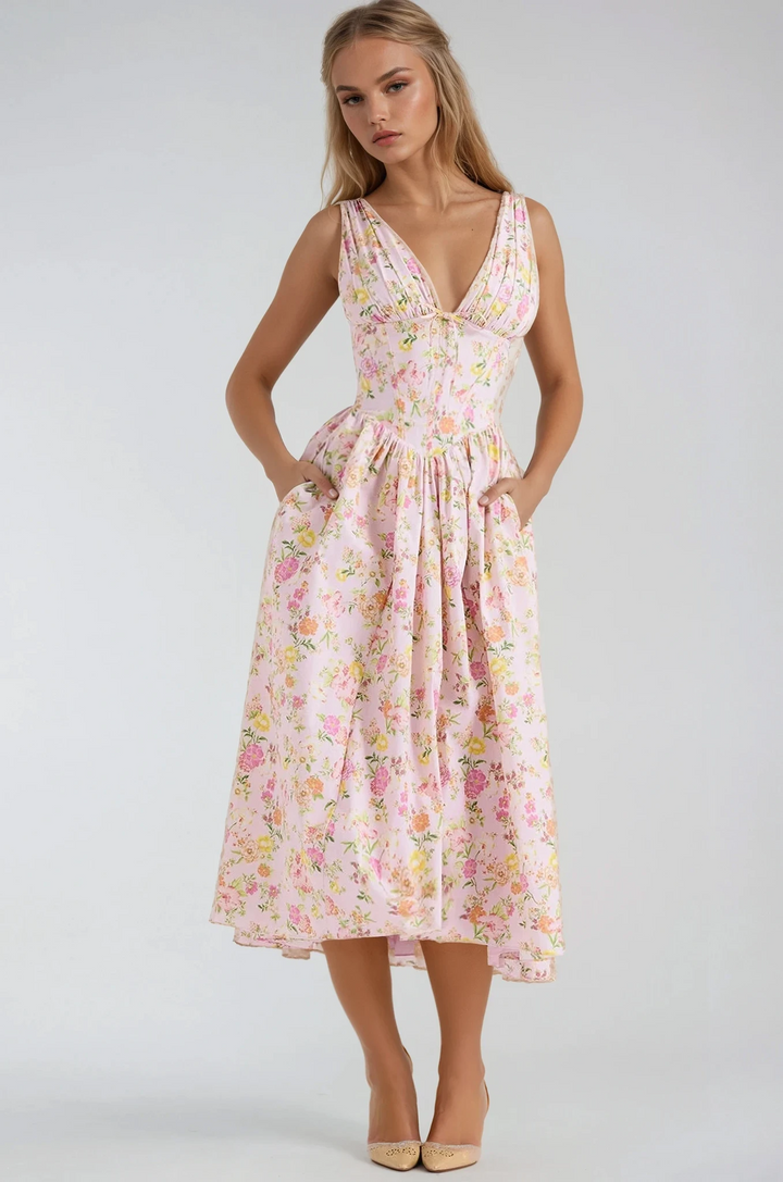 Averly, Sleeveless Floral-Inpired Sundress — foto 2 van 7