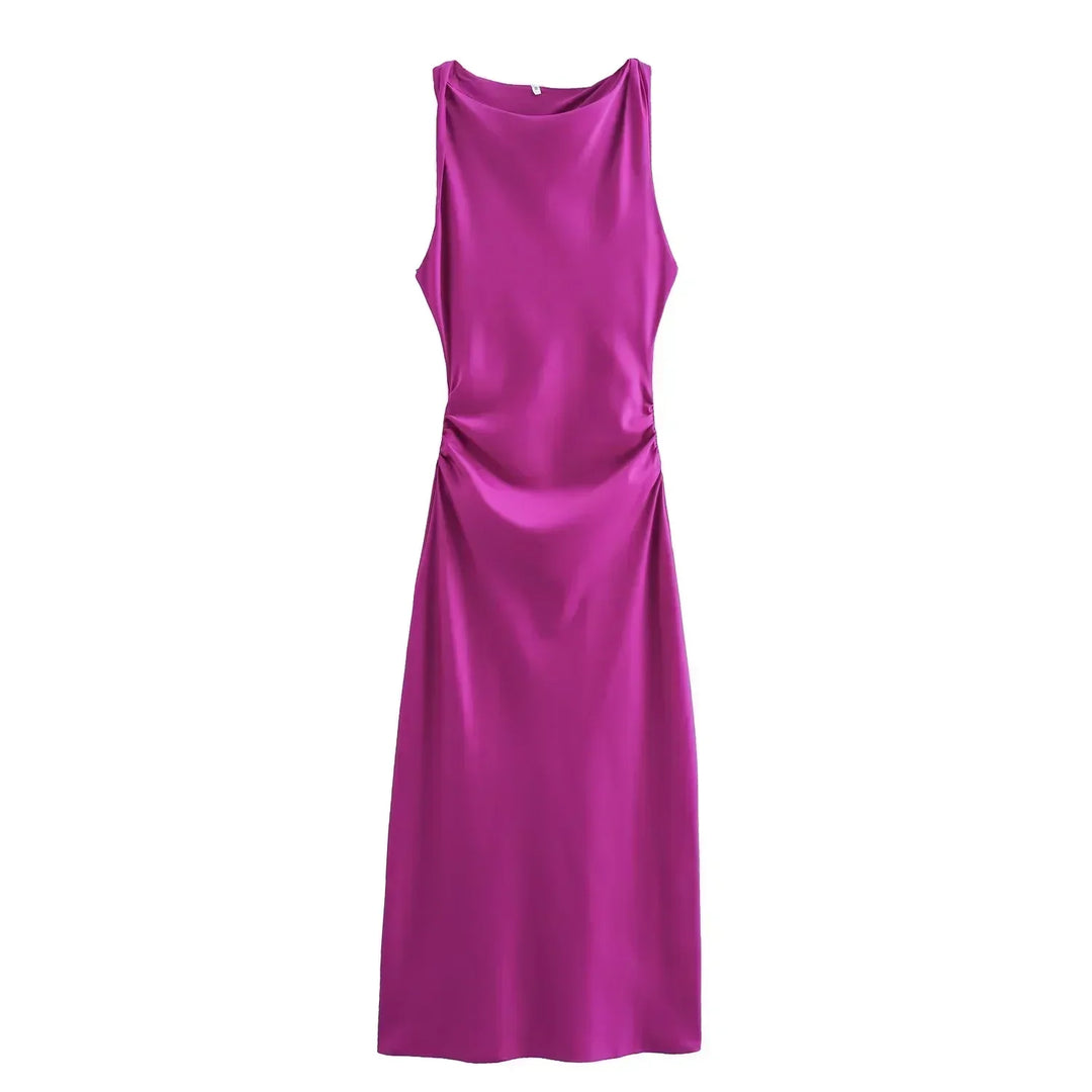 Purple dress on a white background