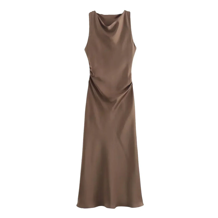 Brown dress on a white background