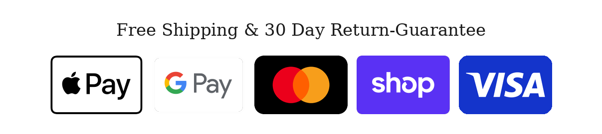 Secure checkout, free shipping and 30-day returns