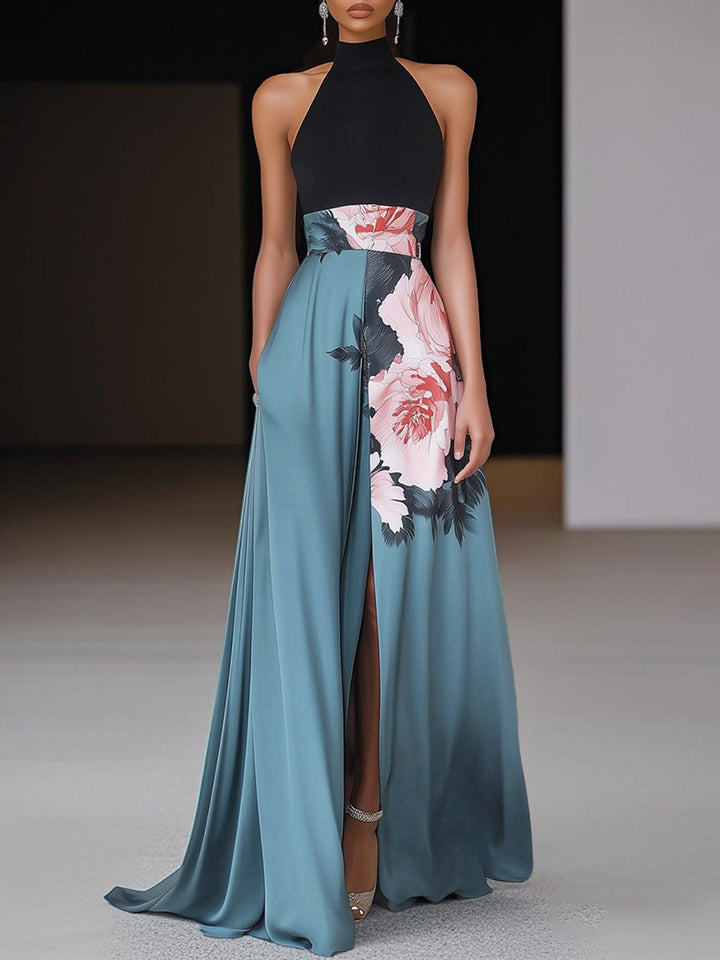 Kaylie | Stunning Floral Wedding Guest Dress with Front Slit