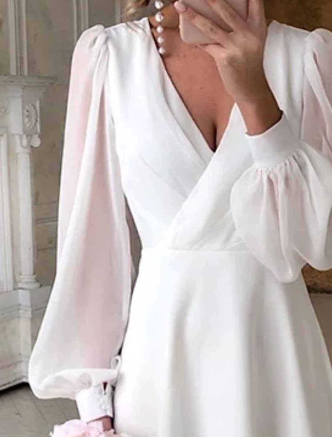 Adeline | Women's Elegant Wedding Guest Long Sleeve Dress Dresses — 2