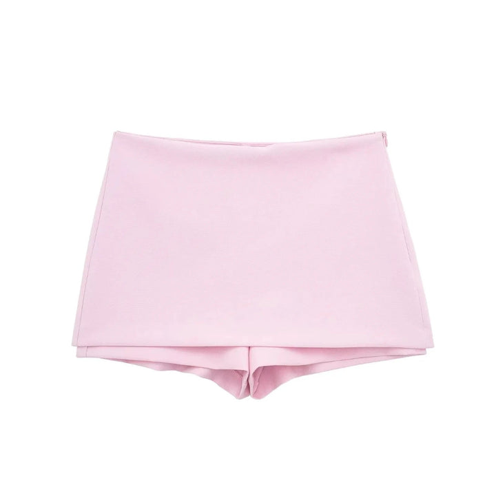 Aelireth | V-Neck Backless Top & Skirt Shorts Two-Piece Set