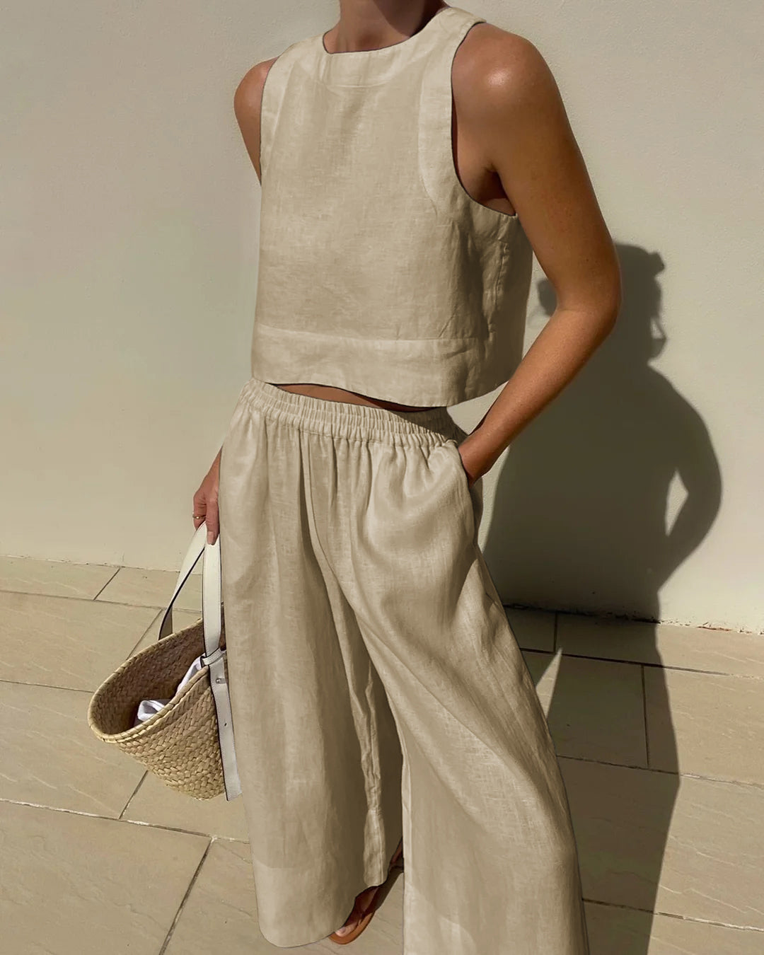 Aelithea | High Waist Wide Leg Pants & Crop Top Co-Ord Set