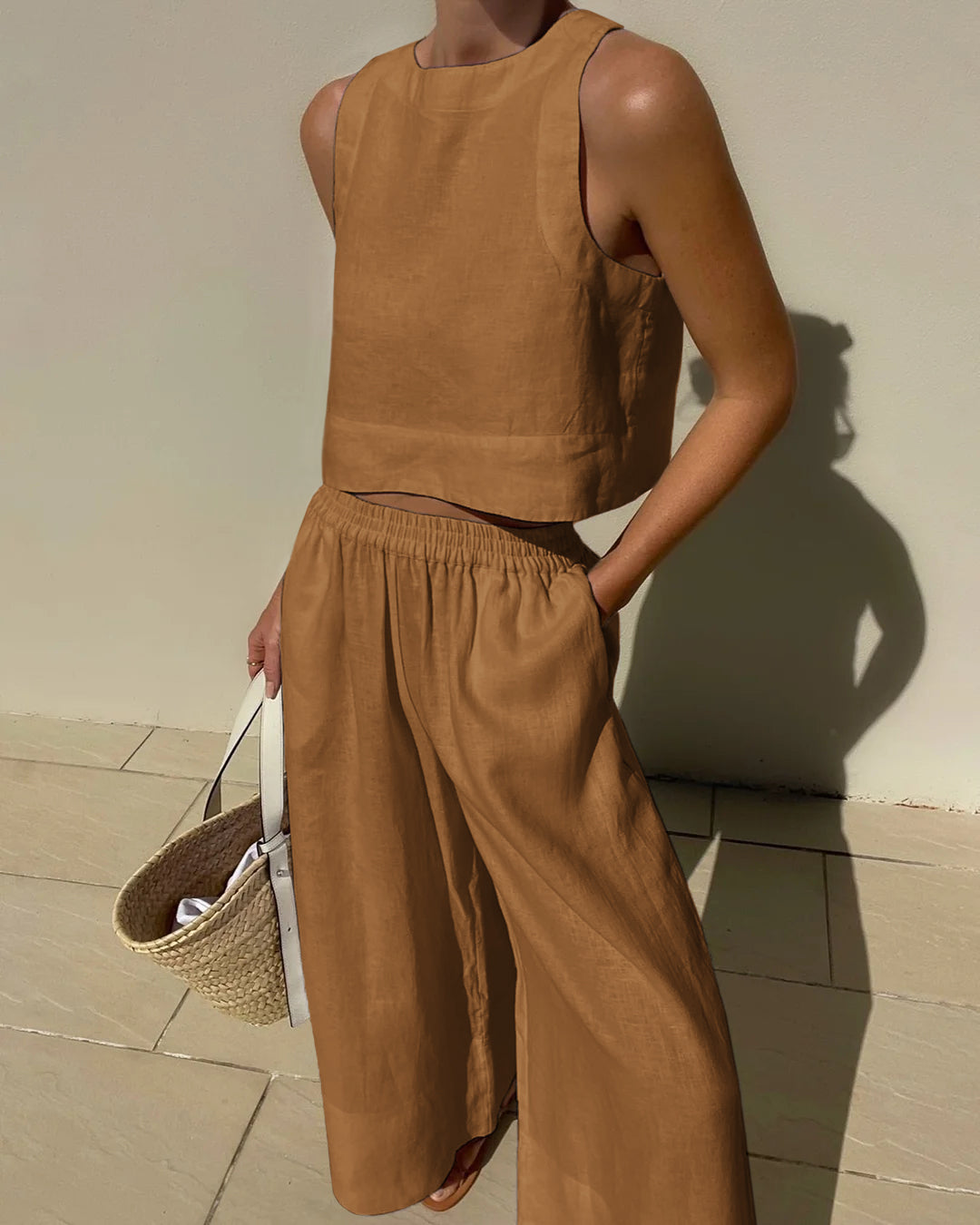 Aelithea | High Waist Wide Leg Pants & Crop Top Co-Ord Set