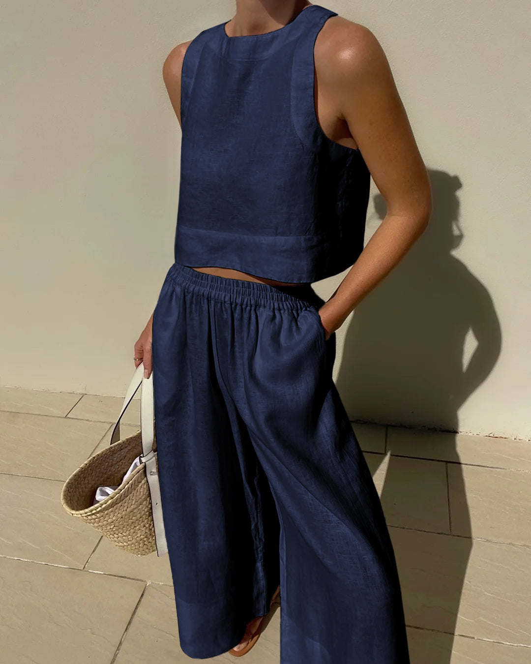 Aelithea | High Waist Wide Leg Pants & Crop Top Co-Ord Set