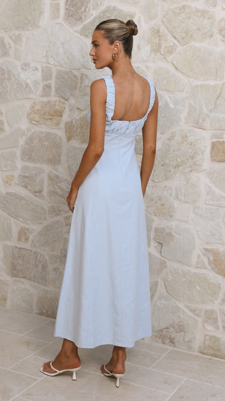 Araina | Women's Elegant Maxi Dress - Blue — 2