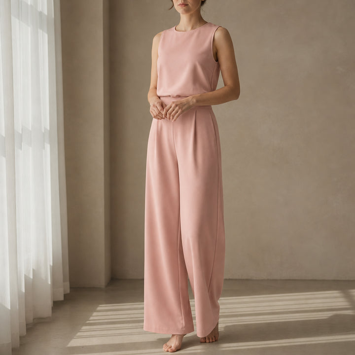 Bexleybelle | Women's Elegant Sleeveless Wide Leg Jumpsuit — 1