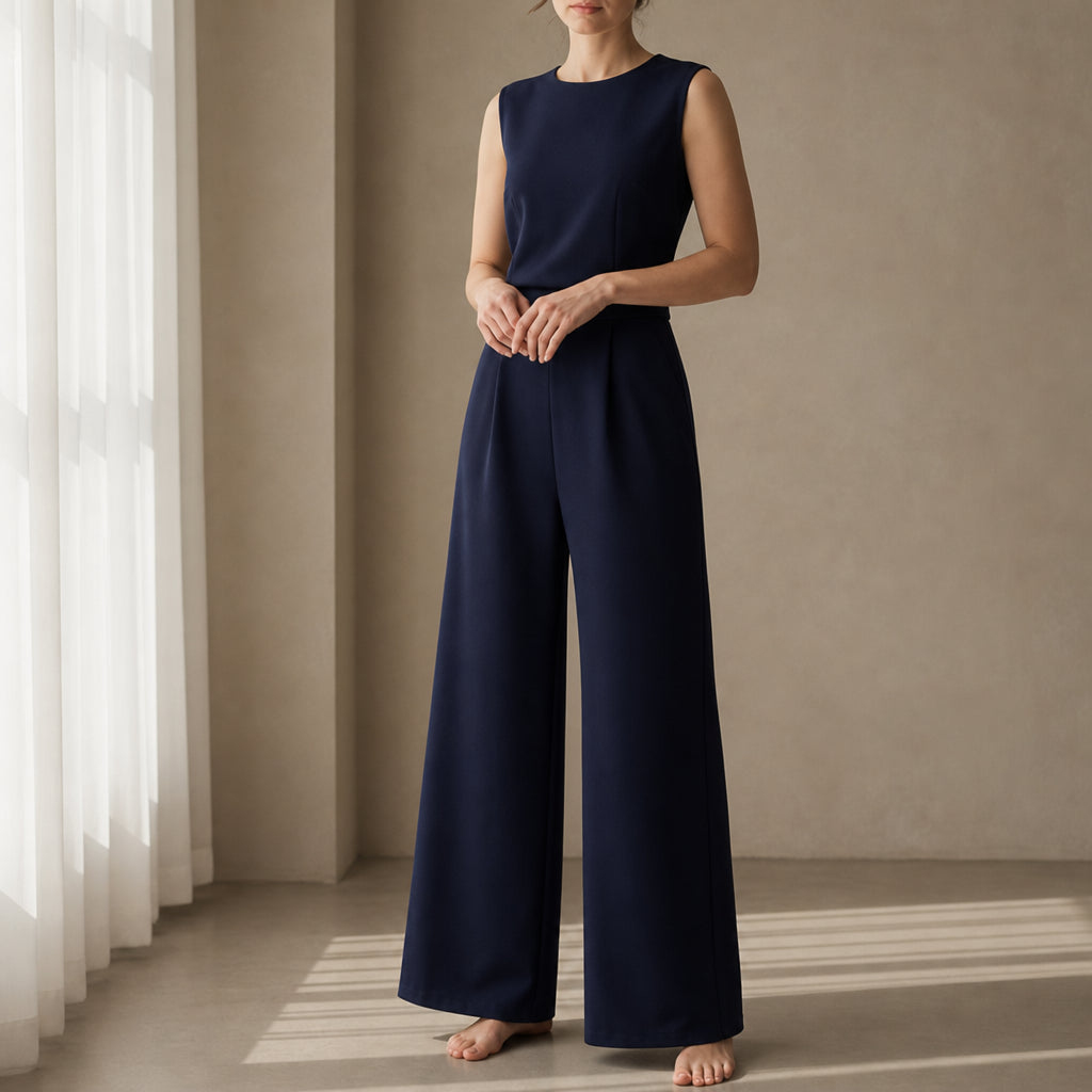 Bexleybelle | Women's Elegant Sleeveless Wide Leg Jumpsuit — 2