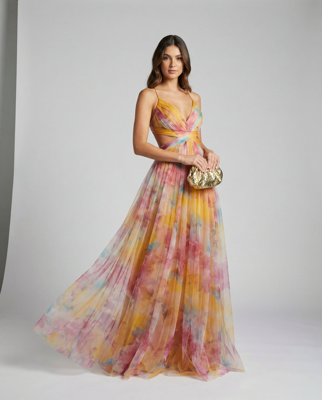 Bexleyine | Women's Elegant Chiffon Floral Maxi Dress — 2