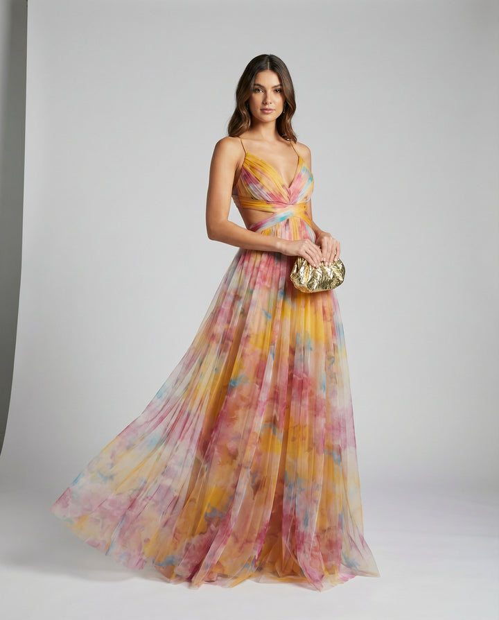 Bexleyine | Women's Elegant Chiffon Floral Maxi Dress — 2