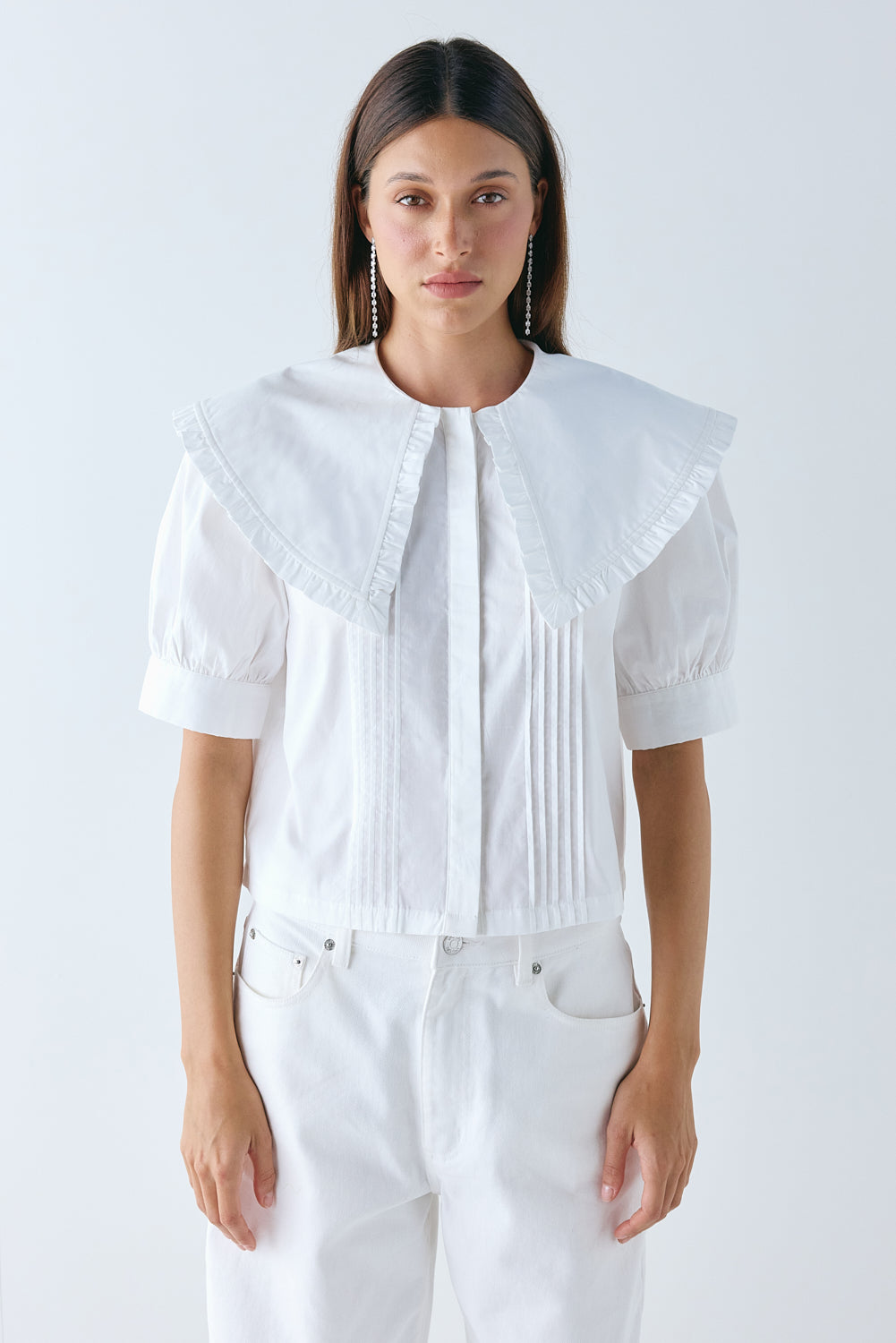 Ciralora | Women's Casual Stretch Top White — 1