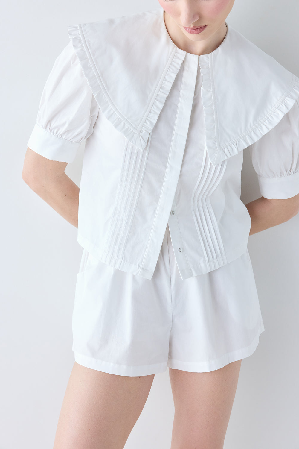 Ciralora | Women's Casual Stretch Top White — 2