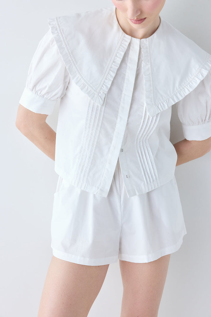 Ciralora | Women's Casual Stretch Top White — 2