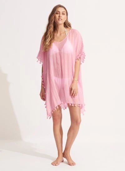Coraoura | Women's Casual Stretch EDIT AMNESIA KAFTAN Tops — PARFAIT PINK