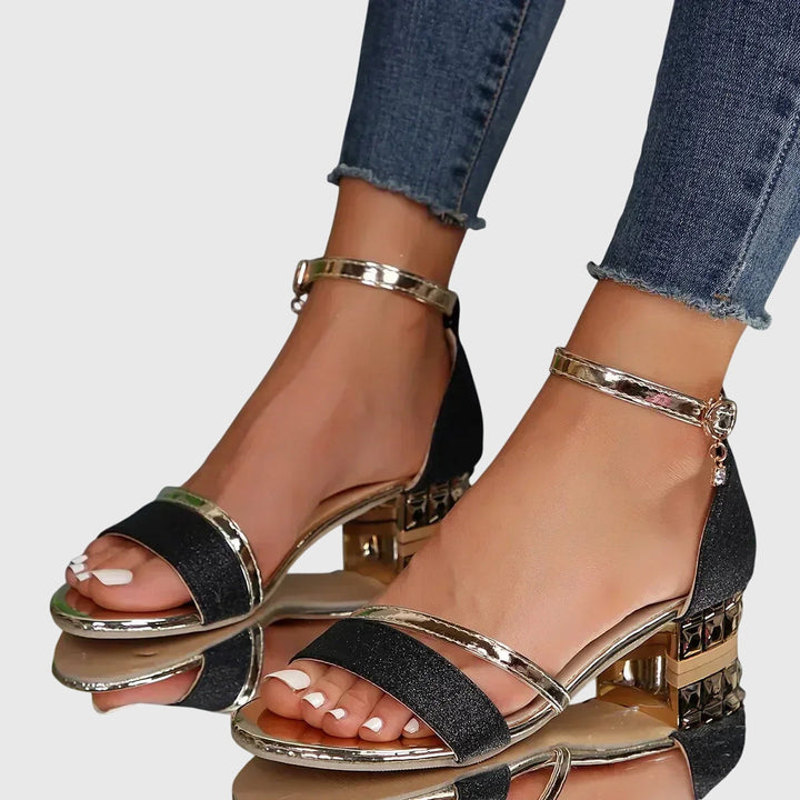 Dahlanne | Women's Comfortable Elegant Heeled Sandals with Adjustable Strap and Buckle — 2