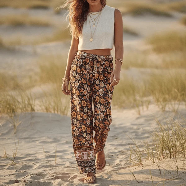 Dahlnova | Women's Tailored Wide Leg Pants — 1