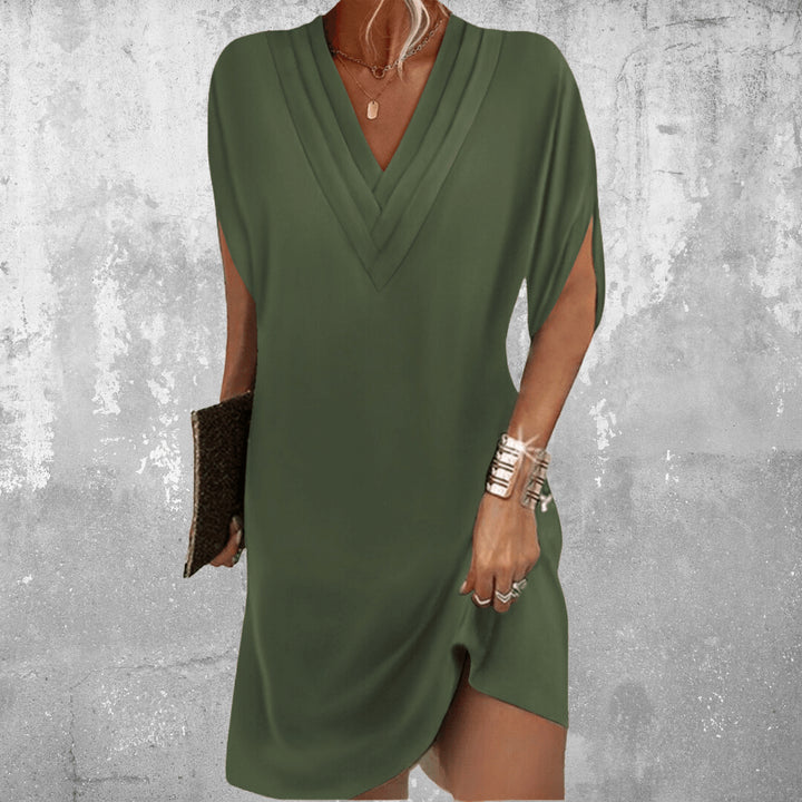 Dahloura | Women's Elegant V-Neck Wrap Mini Dress — 1