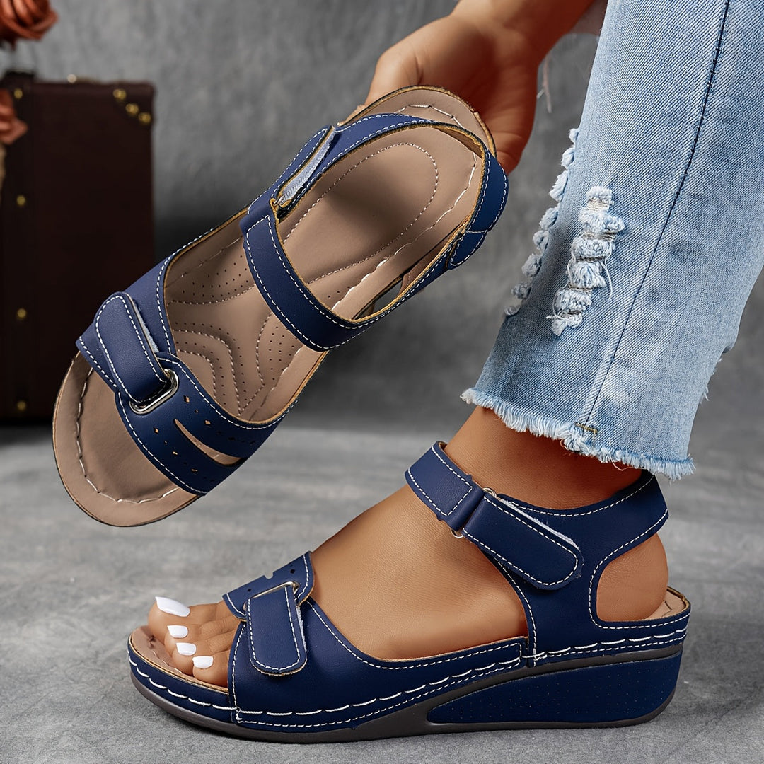 Delria | Women's Comfortable Orthopedic Comfort Flex Sandals — Blue