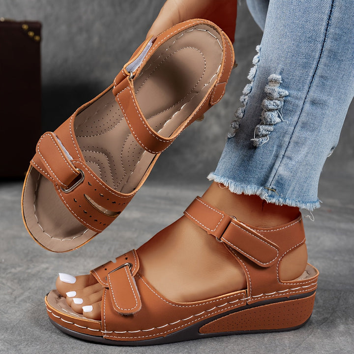 Delria | Women's Comfortable Orthopedic Comfort Flex Sandals — Brown