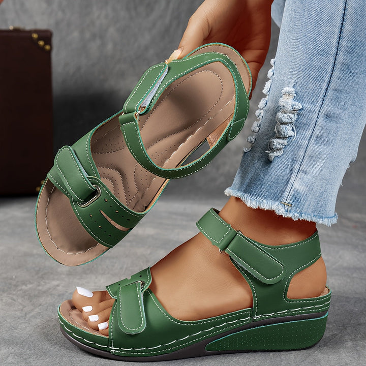 Delria | Women's Comfortable Orthopedic Comfort Flex Sandals — Green