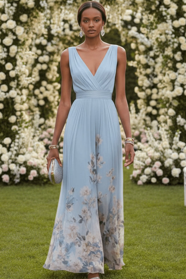 Delthreth | Women's Elegant Floral Maxi Dress — 1