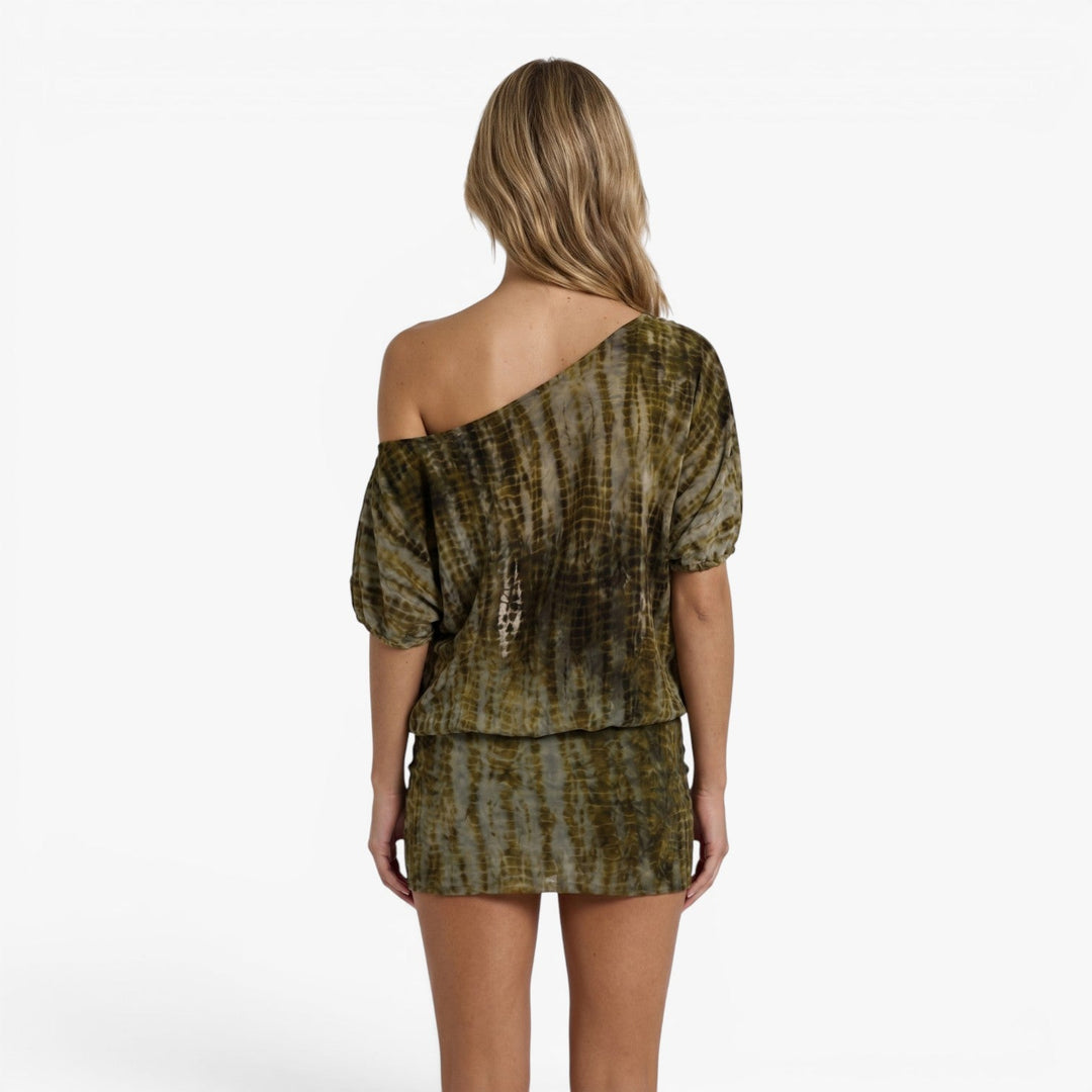 Diana | Women's Wedding Guest Elegant Backless Devoré Velvet Halter Mini Dress Dresses — 3