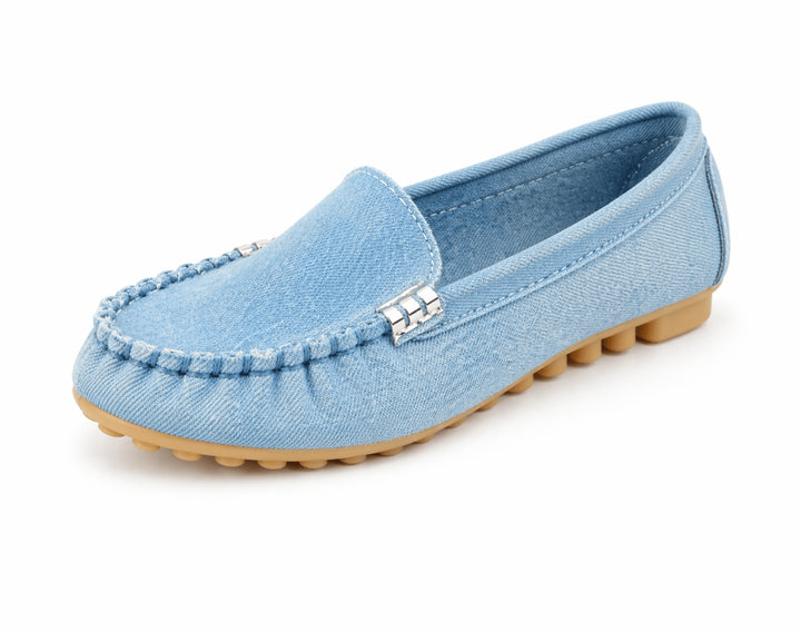 Ella | Women's Orthopedic Comfort loafer slip-on casual — Hellblau