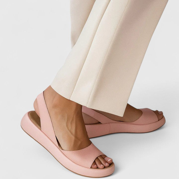 Emerisse | Women's Peep Toe Slingback Flatform Sandals — 1
