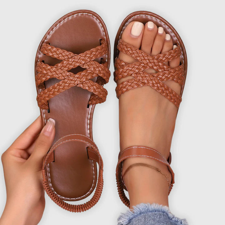 Fioreth | Women's Comfortable Woven Sandals — Brown