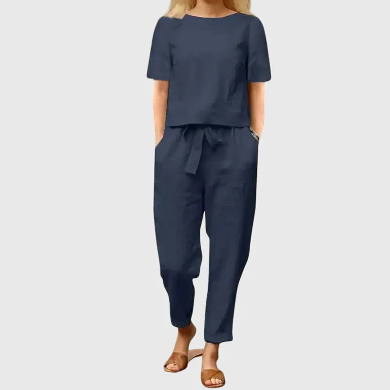 Giaessa | Relaxed Tie-Waist Two-Piece Matching Set