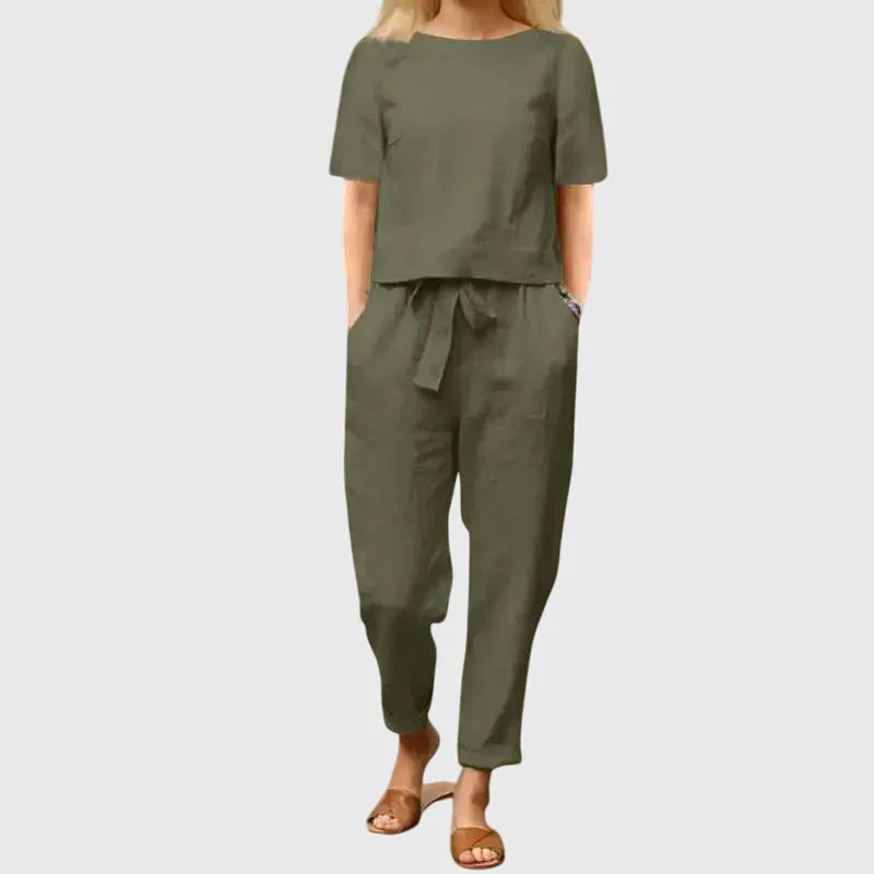 Giaessa | Relaxed Tie-Waist Two-Piece Matching Set