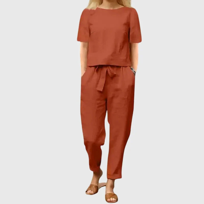 Giaessa | Relaxed Tie-Waist Two-Piece Matching Set