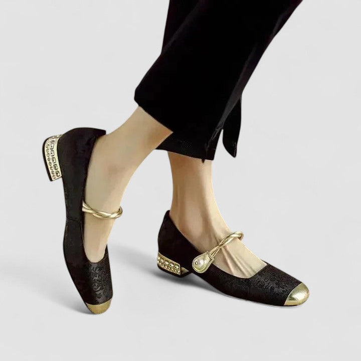 Giastine | Women's Comfort Slip-On Orthopedic Mary Jane Shoes Flats — Black