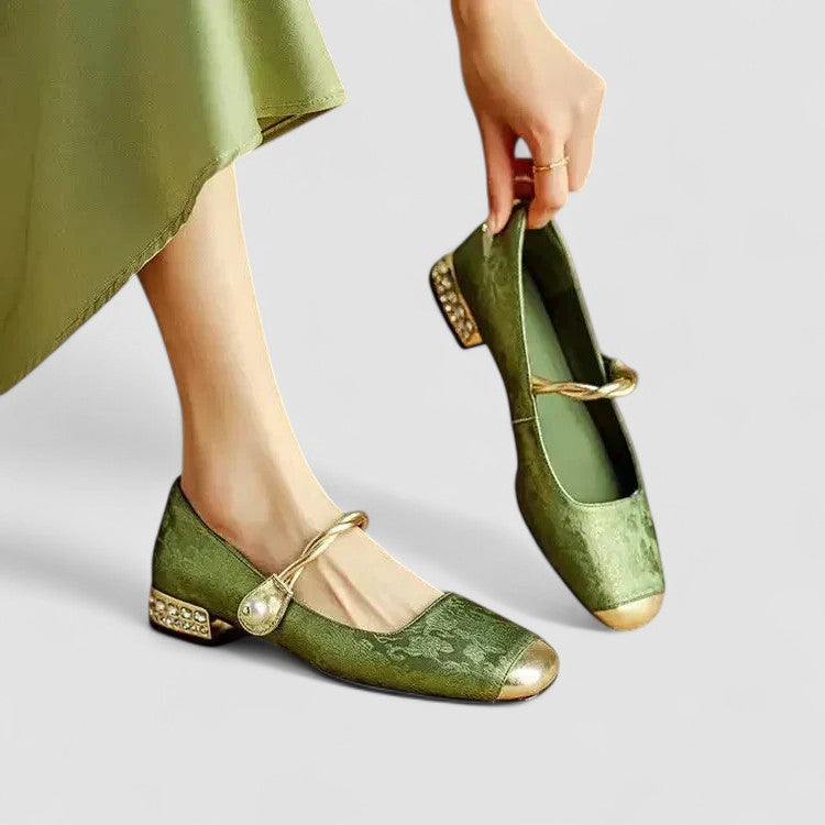 Giastine | Women's Comfort Slip-On Orthopedic Mary Jane Shoes Flats — Green