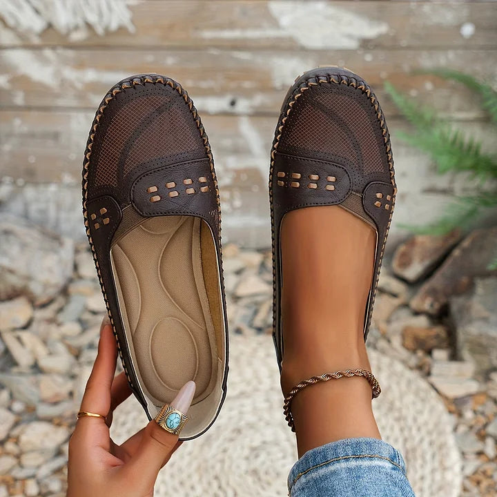 Giulia | Women's Orthopedic Comfort Stylish Orthopedic Casual Slip-On Shoes Loafers — Coffee
