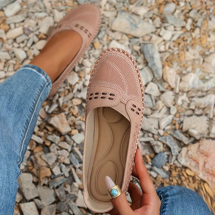 Giulia | Women's Orthopedic Comfort Stylish Orthopedic Casual Slip-On Shoes Loafers — Light Pink