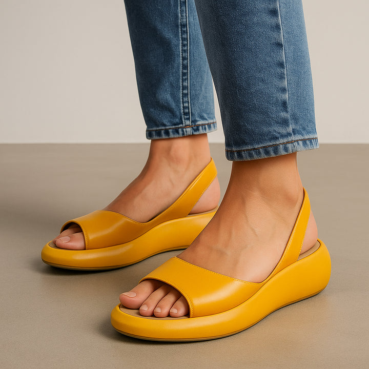 Halcywen | Women's Comfortable Open-Toe & Non-Slip Sandals — Yellow