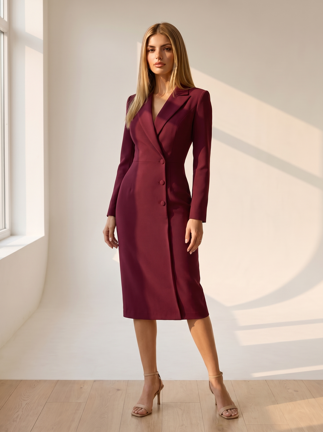 Victoria | Wrap Midi Wedding Guest Dress
