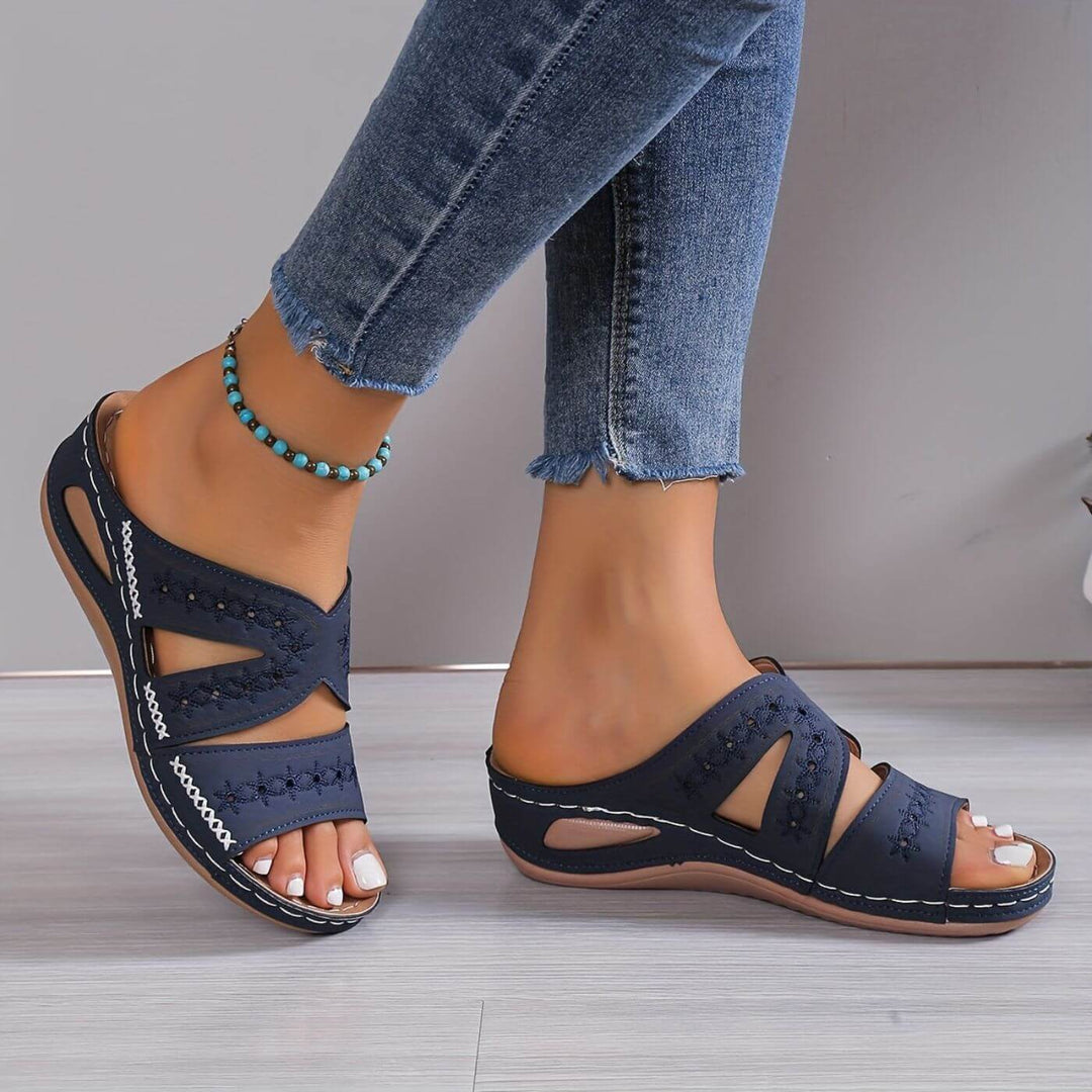 Hilda | Women's Comfortable Summer Sandals With Cutout Strap Design — 2