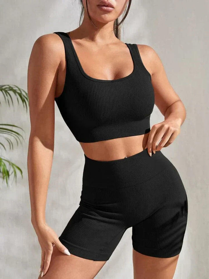 Ilseessa | Sports Top & Shorts Two-Piece Activewear Set