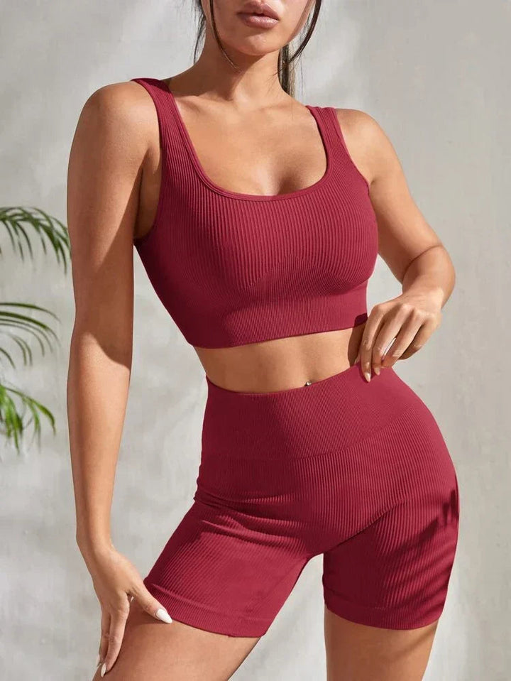 Ilseessa | Sports Top & Shorts Two-Piece Activewear Set
