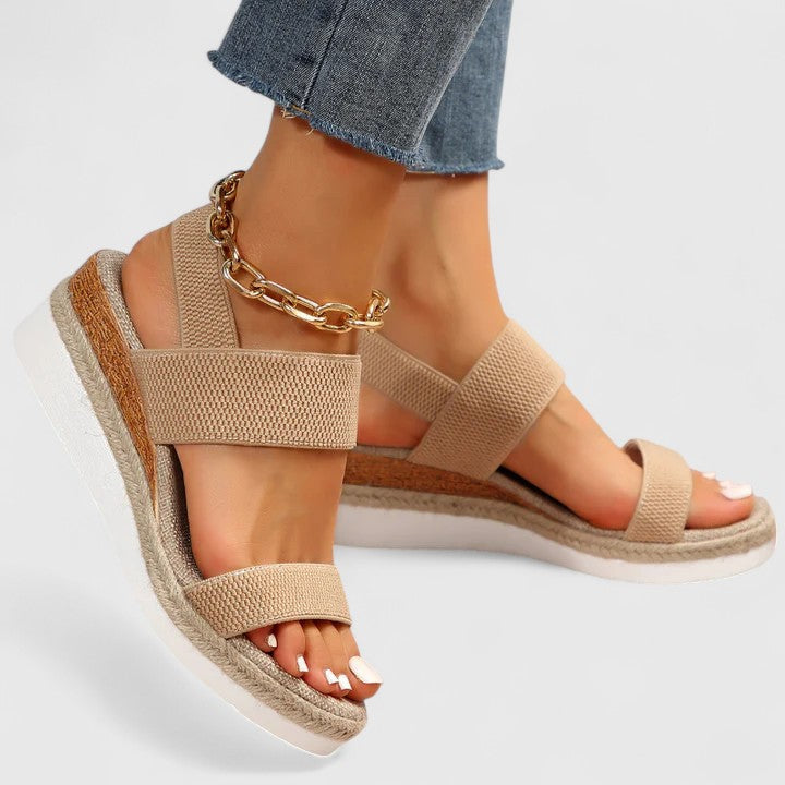 Ilsenia | Women's Comfortable Espadrille Sandals — Brown