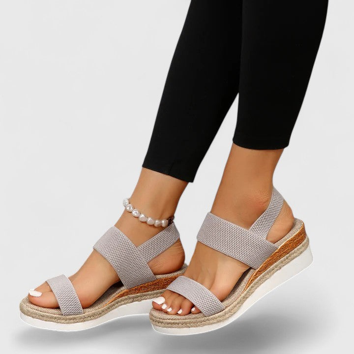 Ilsenia | Women's Comfortable Espadrille Sandals — Gray