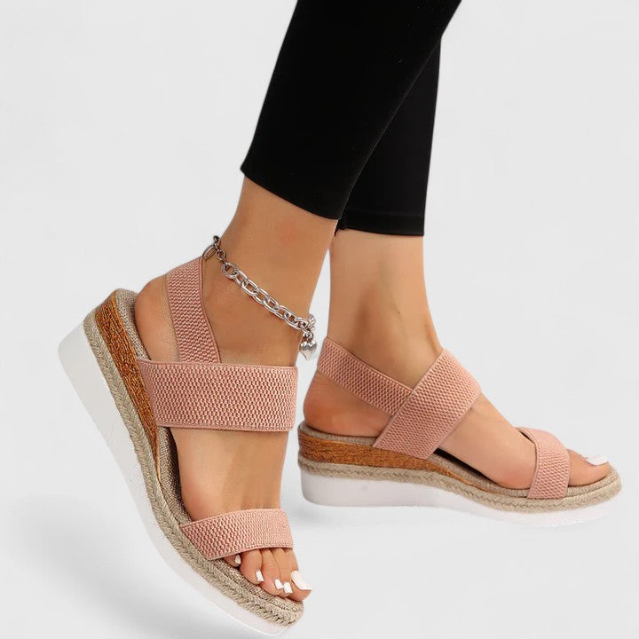 Ilsenia | Women's Comfortable Espadrille Sandals — Pink
