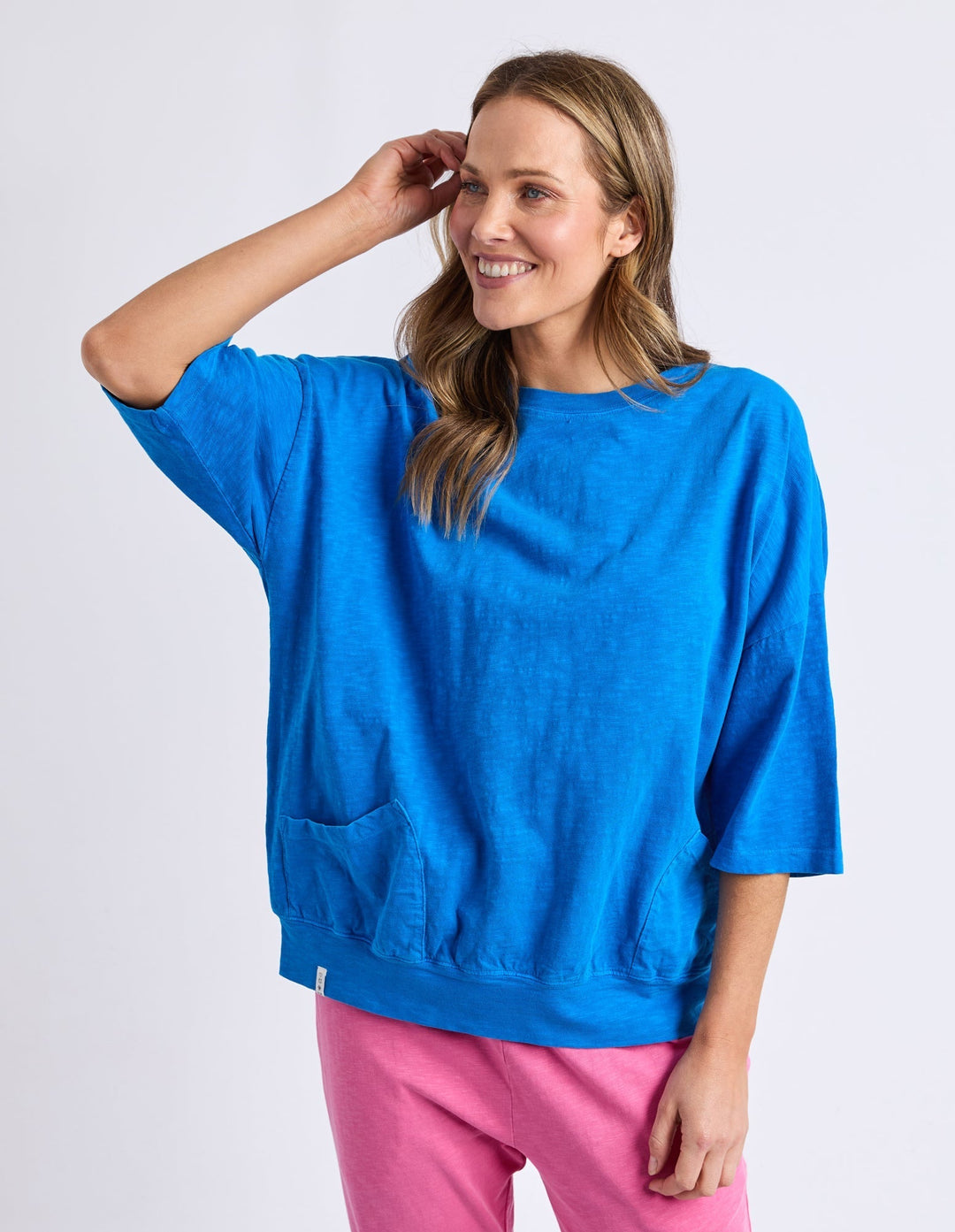 Ilseoura | Women's Casual Stretch ELM MAZIE SWEAT ROYAL ROYAL BLUE Tops — 1