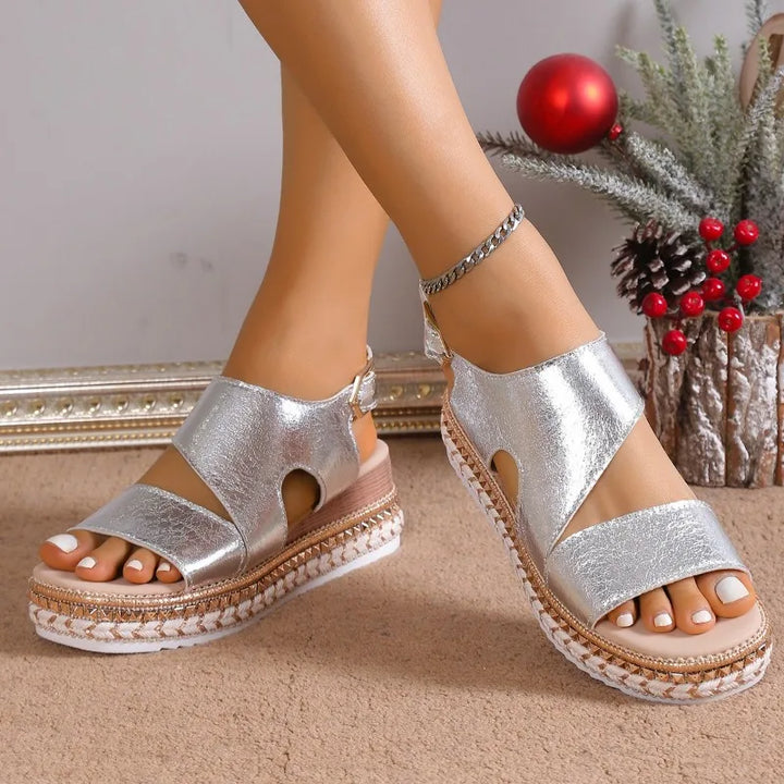 Irma | Women's Comfortable Summer Platform Sandals With Adjustable Strap — 2