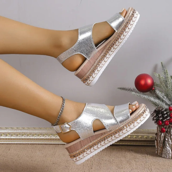 Irma | Women's Comfortable Summer Platform Sandals With Adjustable Strap — 3