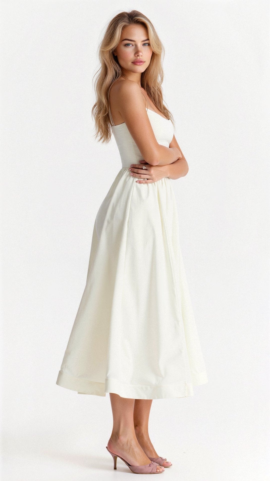Isaeen | Women's Elegant Chic Flowy Midi Dress — 2