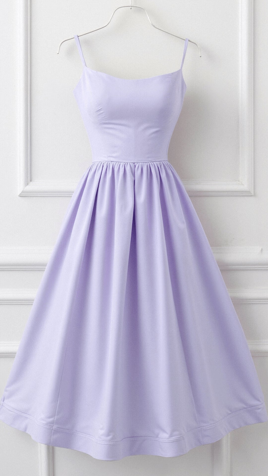 Isaeen | Women's Elegant Chic Flowy Midi Dress — Purple